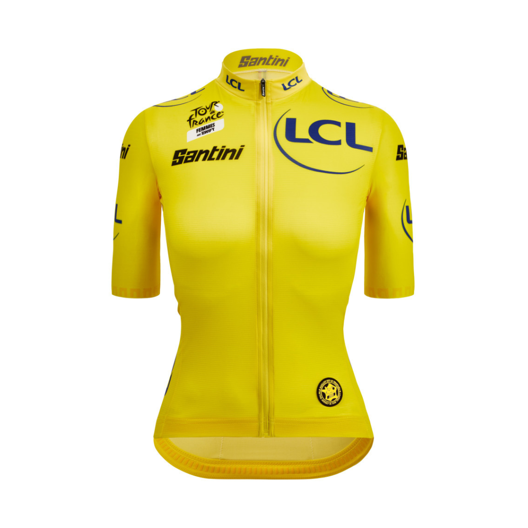 Santini Tour de France Femmes Avec Zwift Jersey SS Dame Gul