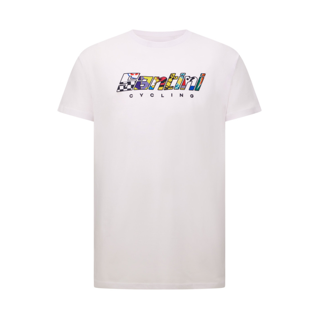 Santini Cycling 60 års jubilæums T-Shirt Unisex Hvid