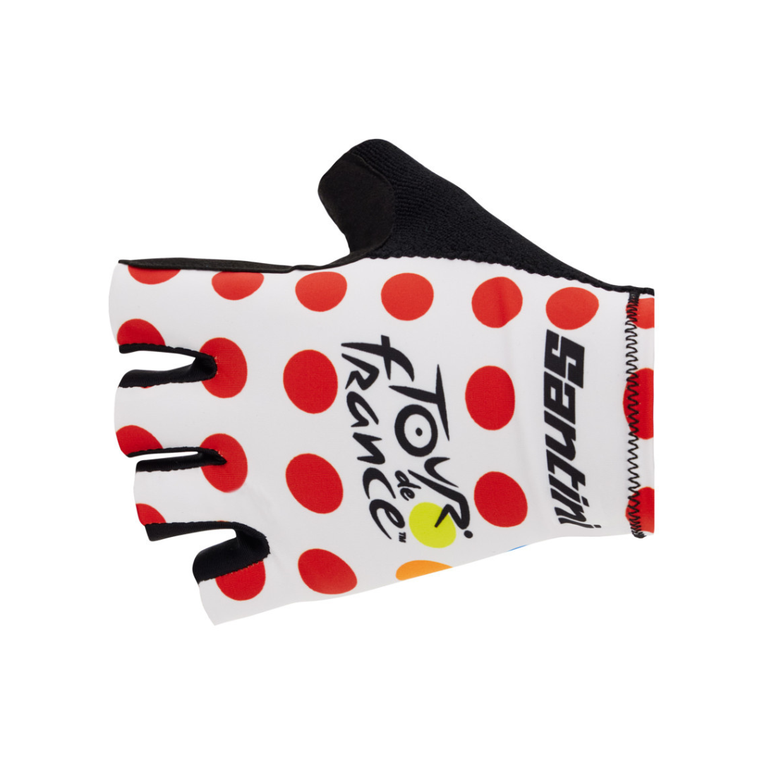 Santini TDF Polka Dot Cykelhandske