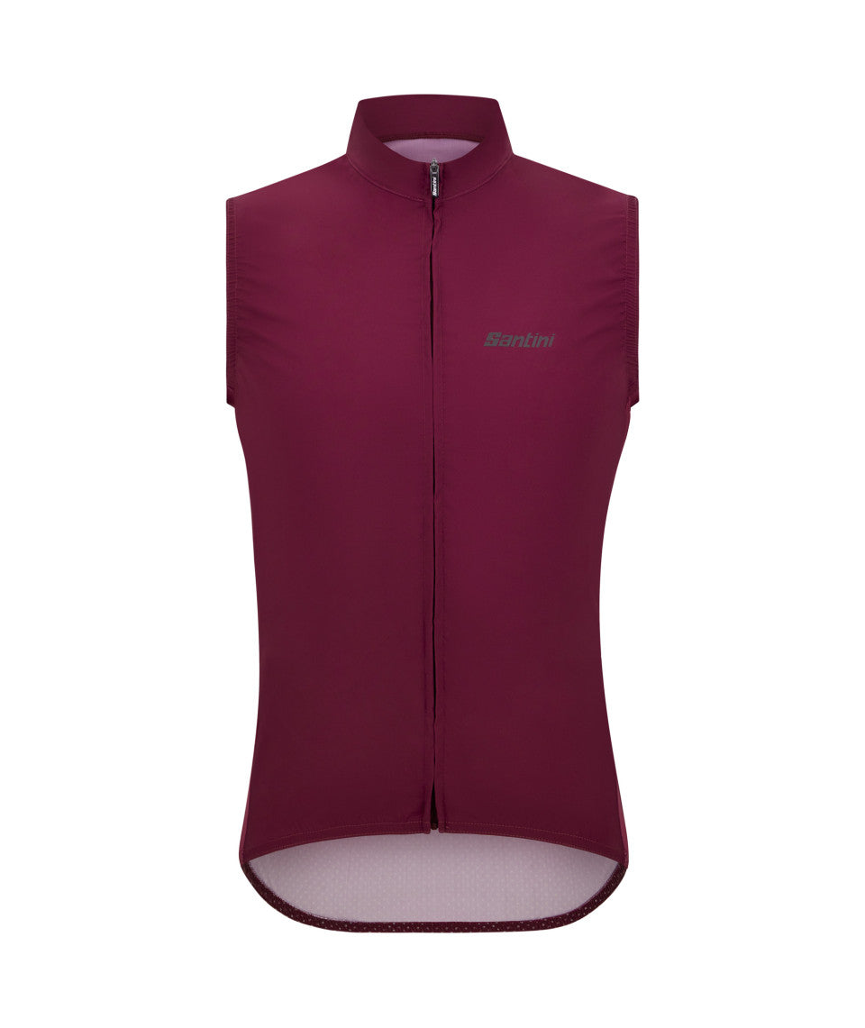 Santini Ready To Ride Unisex Block Vindvest Burgundy