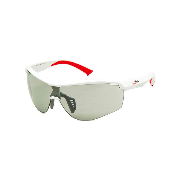 rh+ Legend photochromic cykelbrille shiny hvid/rød