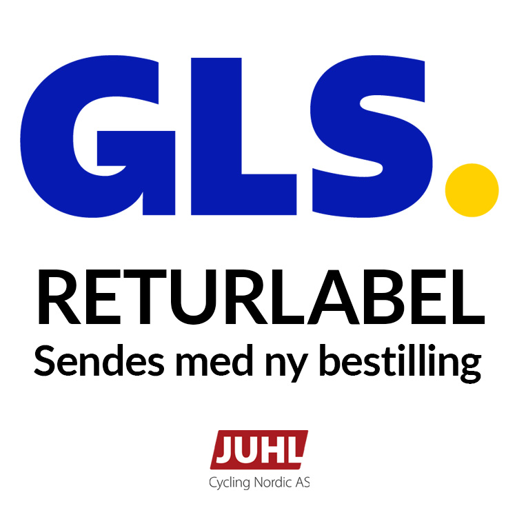 GLS print returlabel | sendes med ny bestilling