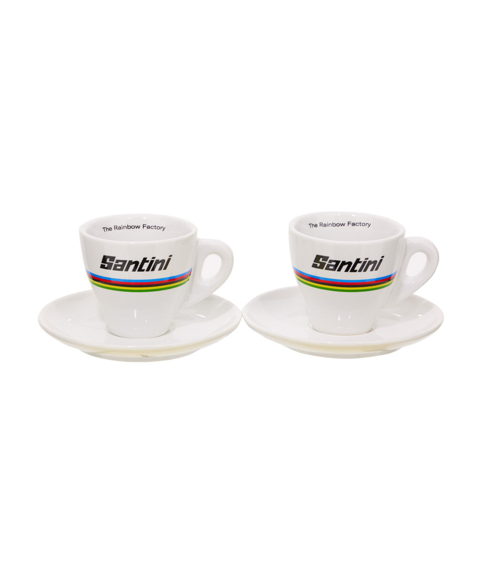 Santini UCI Espresso - Gaveæske med 2 kopper + underkopper