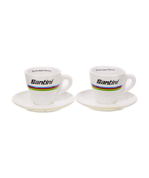 Santini UCI Espresso - Gaveæske med 2 kopper + underkopper
