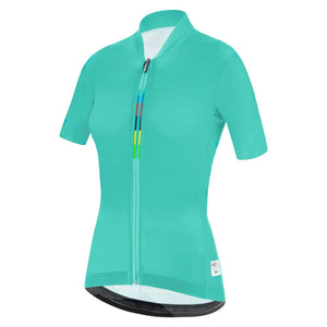 Santini UCI Rainbow SS Jersey dame Aqua
