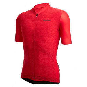 Santini Colore Puro SS Jersey Mand Rød