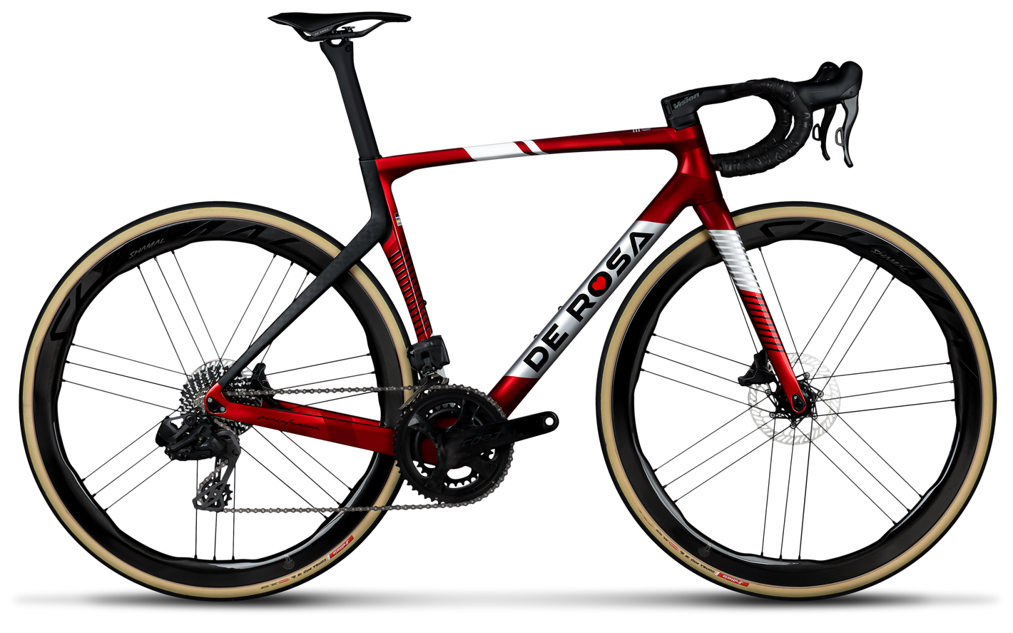 De Rosa Settanta 70 Origine | Campagnolo Record 2x13 | Shamal Carbon DB | Giro d’Italia Limited Edition tilbud "model som på billede“