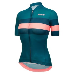 Santini ECO Slk Bengal S/S Jersey Dame Petrol