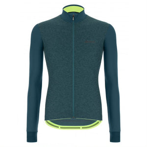 Santini Colore Puro LS Jersey Herre Petrol