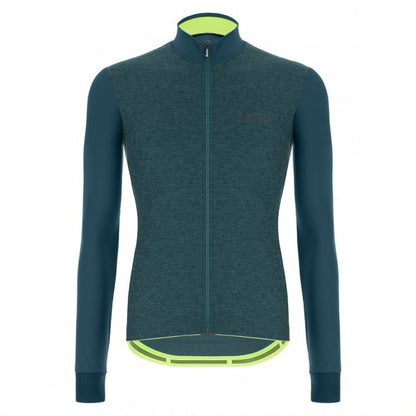 Santini Colore Puro LS Jersey Herre Petrol