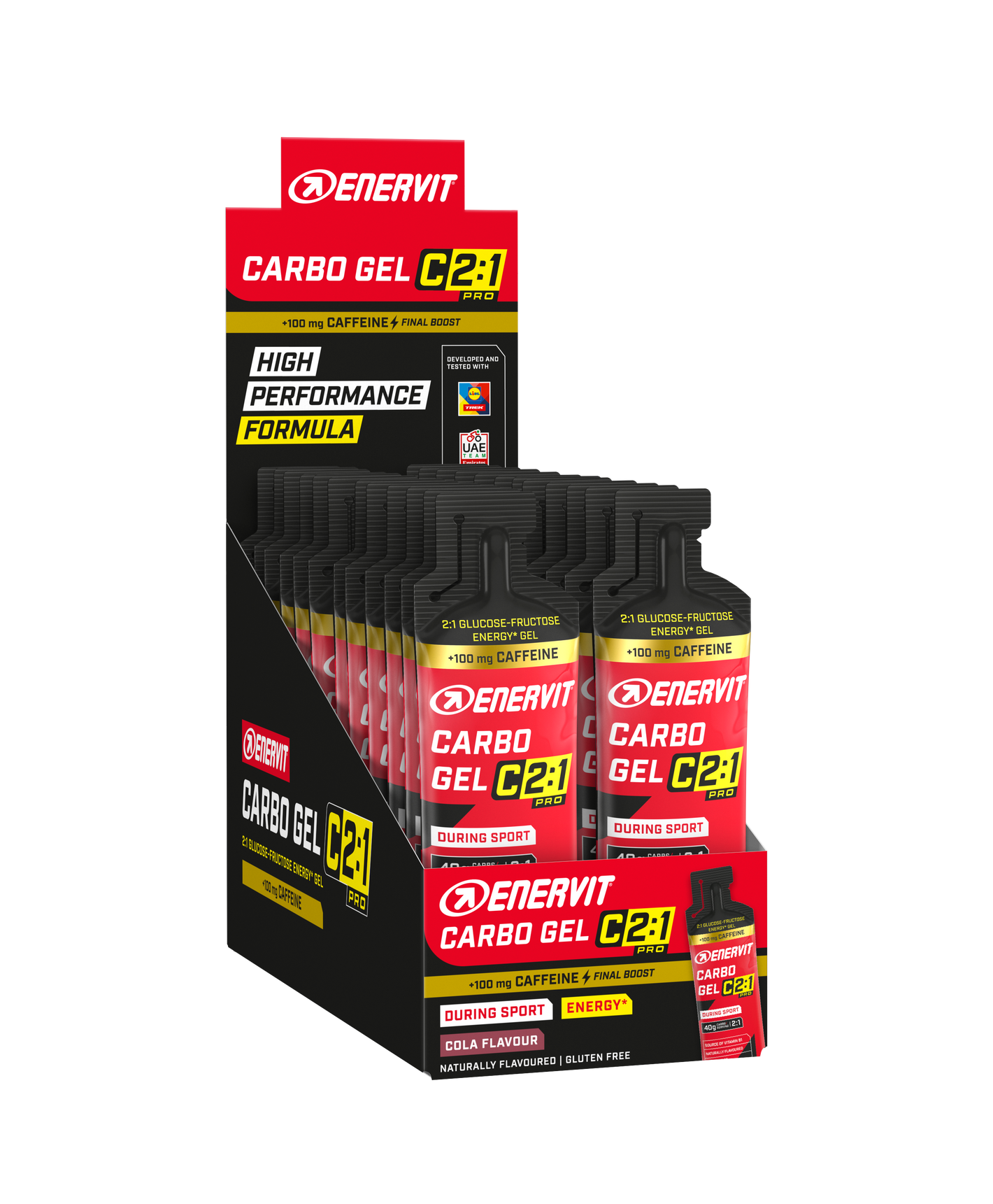 Enervit C2:1 Carbo Gel Cola m/Koffein 24x60ml