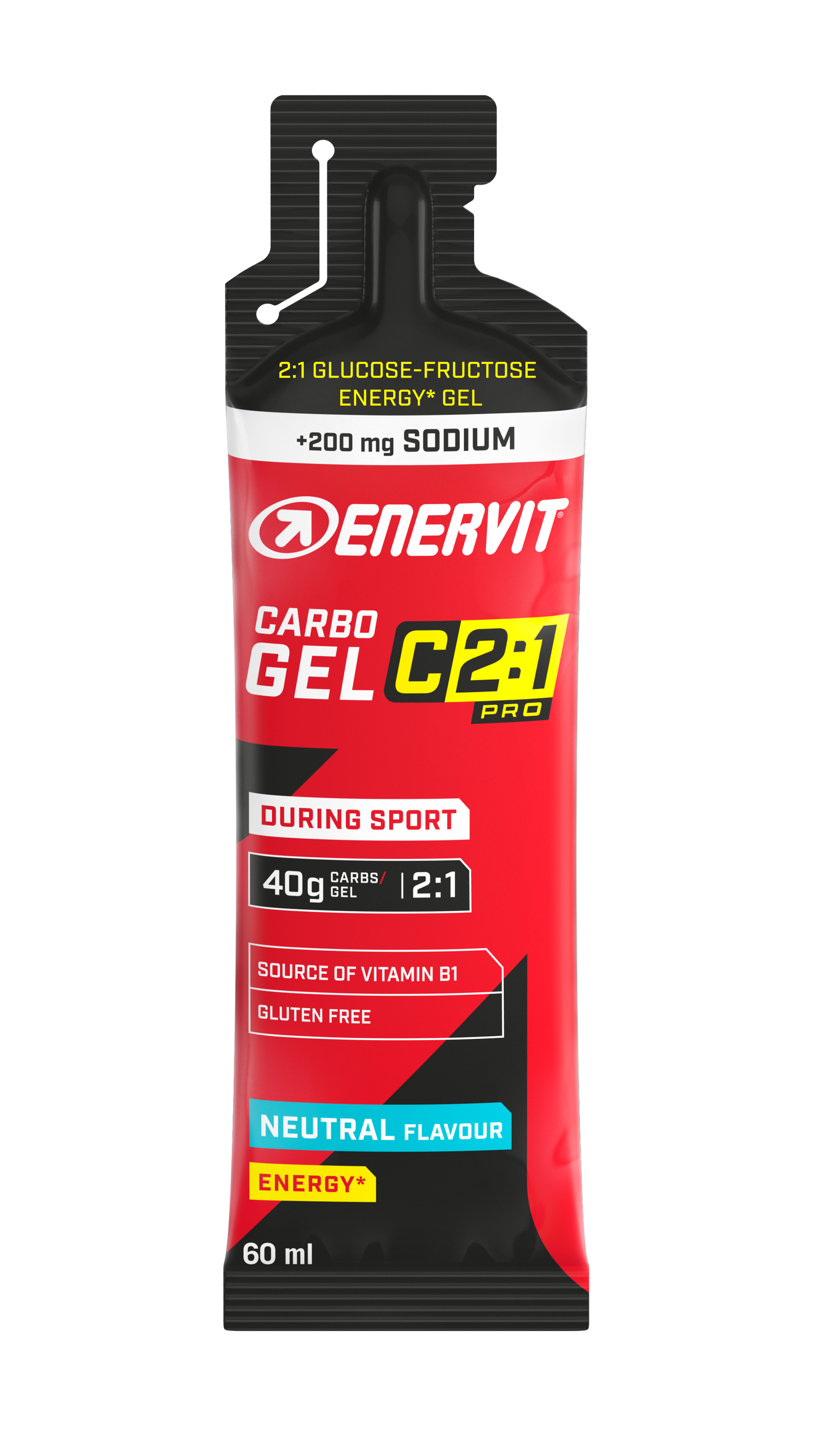 Enervit C2:1 Carbo Gel No Flavour m/Sodium 60ml