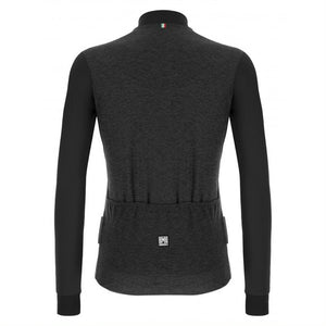 Santini Colore Puro LS Jersey Herre Sort