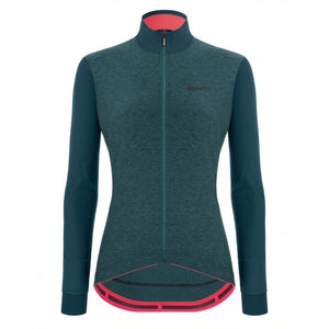 Santini Colore Puro LS Jersey Dame Petrol