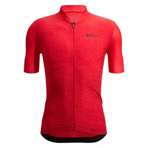 Santini Colore Puro SS Jersey Mand Rød