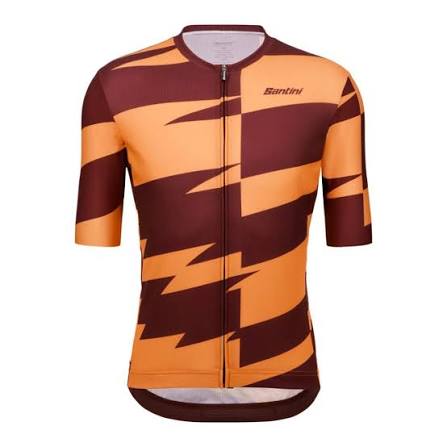 Santini Furia SS Herre Jersey Burgundy Str. M