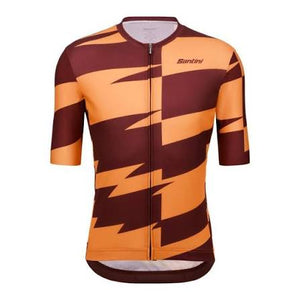 Santini Furia SS Herre Jersey Burgundy Str. M