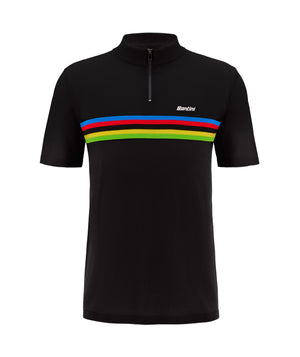 Santini UCI VM Polo T-Shirt Sort