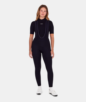 Santini Ready To Ride vinter bibtights dame - Sort