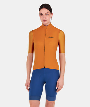 Santini Ready To Ride Unisex Block Vindvest Rust