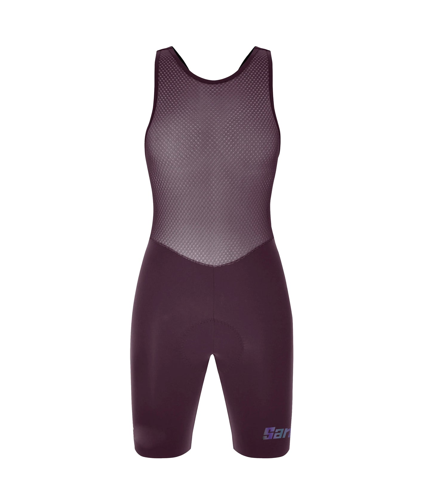 Santini Unico Edge bib-shorts dame - Burgundy
