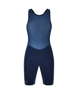 Santini Unico Edge bib-shorts dame - Blu Nautica