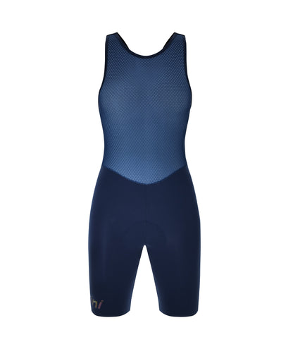 Santini Unico Edge bib-shorts dame - Blu Nautica